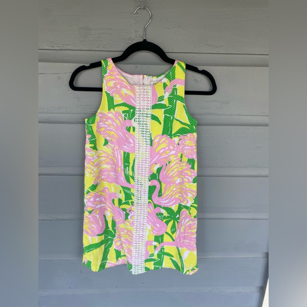Lilly Pulitzer Girls Pink and Yellow Floral Shift Dress